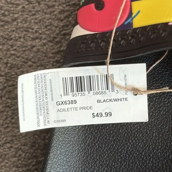 Adidas Adilette Pride Colorful Slide Sandals. Multi-Color. Size 12 - Picture 7 of 11